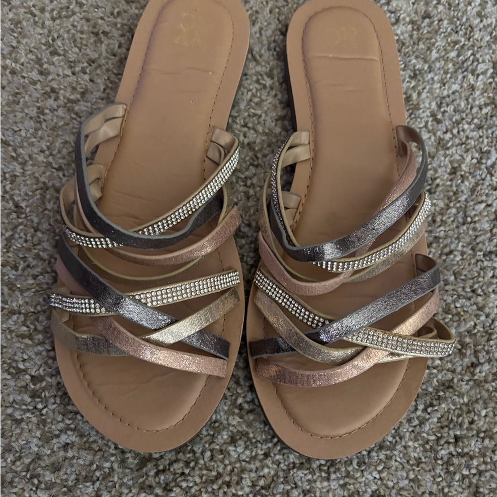 Elegant Multi-Color Strappy Sandals